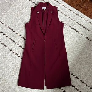 1. STATE Burgundy Blazer Vest